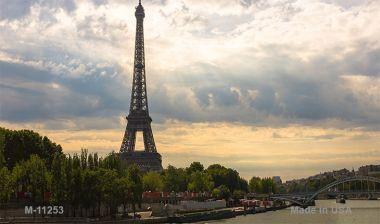 Smart Blonde M-11253 Eiffel Tower Day Overlooking Water Novelty Magnet - 3.5 x 2 in. 