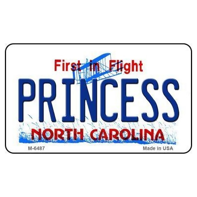 Smart Blonde M-6487 3.5 x 2 in. Princess North Carolina State License Plate Magnet 