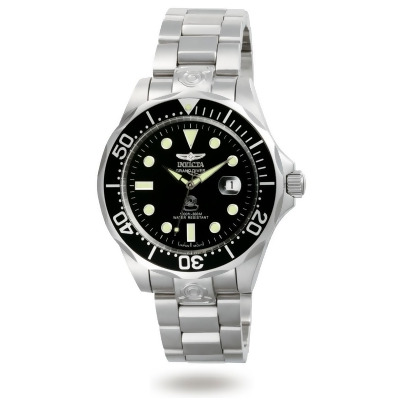 Invicta 3044 Mens Pro Diver Automatic 3 Hand Black Dial Watch with 215 mm 