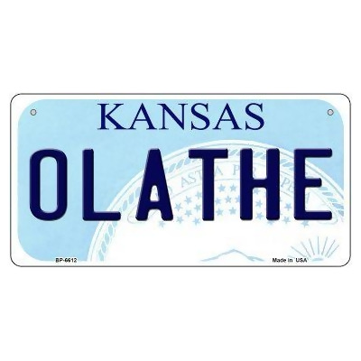 Smart Blonde BP-6612 3 x 6 in. Olathe Kansas Novelty Metal Bicycle Plate 