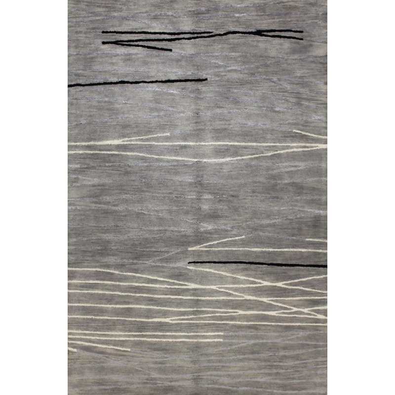 Grey Bashian Collection Hand Tufted Wool & Viscose Area Rug 8' x 8' 