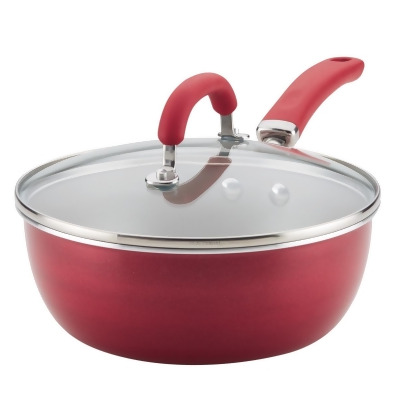Rachael Ray 12159 3 qt. Create Delicious Aluminum Nonstick Everything Pan - Red Shimmer 