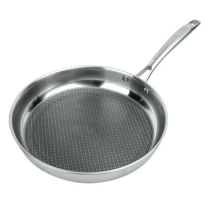 Masterpan MP-100 9.5 in. 3-Ply Stainless Steel Premium ILAG Non-Stick Scratch Resistant Frying Pan 