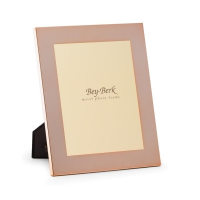 Bey-Berk International BF122-12 8 x 10 in. Copper Finished Picture Frame with Easel Back 