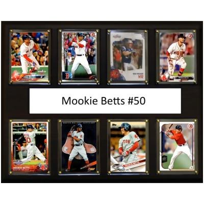 C&I Collectables 1215BETTS8C MLB 12 x 15 in. Mookie Betts Boston Red Sox 8-Card Plaque 