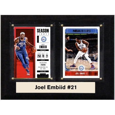 C&I Collectables 68EMBIID NBA 6 x 8 in. Joel Embiid Philadelphia 76ers Two Card Plaque 