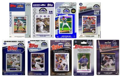 C&I Collectables ROCKIES919TS MLB Colorado Rockies 9 Different Licensed Trading Card Team Sets