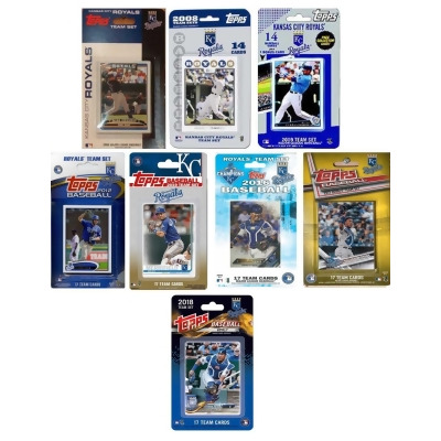 C&I Collectables ROYALS819TS MLB Kansas City Royals 8 Different Licensed Trading Card Team Sets 