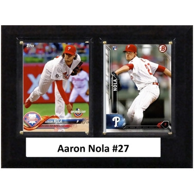 C&I Collectables 68NOLA MLB 6 x 8 in. Aaron Nola Philadelphia Phillies Two Card Plaque 