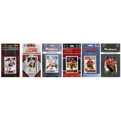 C&I Collectables FLAMES618TS NHL Calgary Flames 6 Different Licensed Trading Card Team Sets 