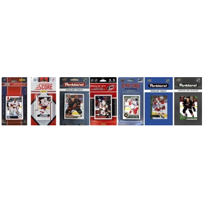 C&I Collectables HURRICANES718TS NHL Carolina Hurricanes 7 Different Licensed Trading Card Team Sets 