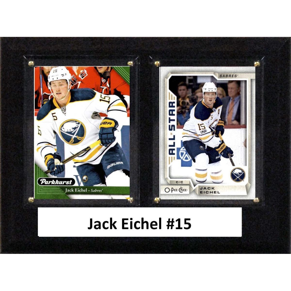C&I Collectables 68EICHEL NHL 6 x 8 in. Jack Eichel Buffalo Sabres Two Card Plaque