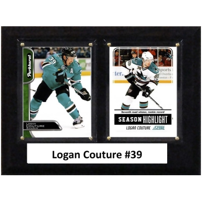C&I Collectables 68COUTURE NHL 6 x 8 in. Logan Couture San Jose Sharks Two Card Plaque 