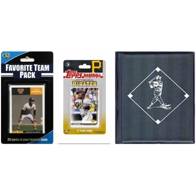 C&I Collectables 2019PIRATESTSC MLB Pittsburgh Pirates Licensed 2019 Topps Team Set & Favorite Player Trading Cards Plus Storage Album 
