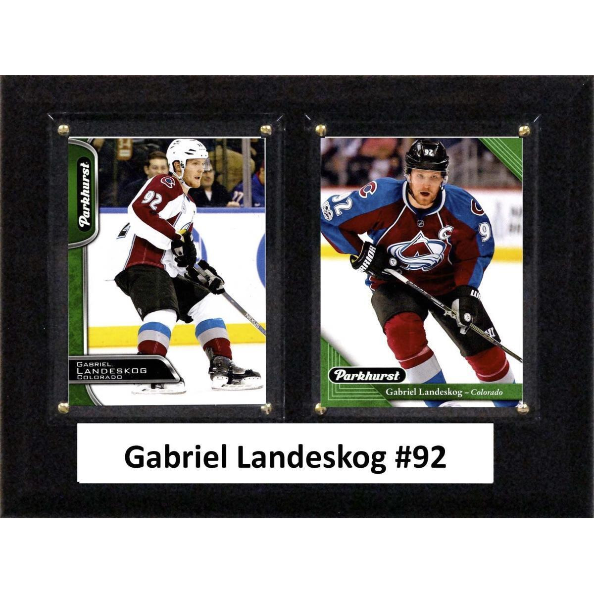 C&I Collectables 68LANDESKOG NHL 6 x 8 in. Gabriel Landeskog Colorado Avalanche Two Card Plaque