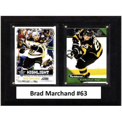 C&I Collectables 68MARCHAND NHL 6 x 8 in. Brad Marchand Boston Bruins Two Card Plaque 