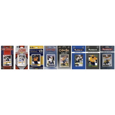 C&I Collectables PREDATORS818TS NHL Nashville Predators 8 Different Licensed Trading Card Team Sets 