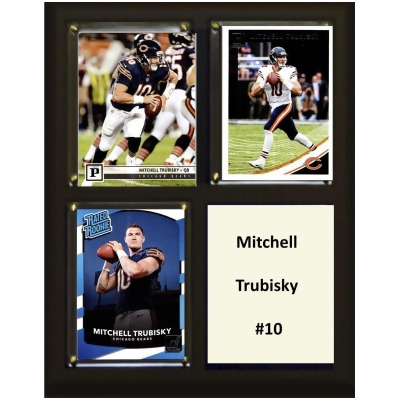 C&I Collectables 810TRUBISKY NFL 6 x 8 in. Mitchell Trubisky Chicago Bears Two Card Plaque 