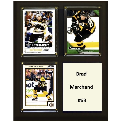 C&I Collectables 810MARCHAND NHL 6 x 8 in. Brad Marchand Boston Bruins Two Card Plaque 