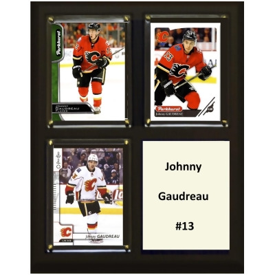 C&I Collectables 810GAUDREAU NHL 6 x 8 in. Johnny Gaudreau Calgary Flames Two Card Plaque 