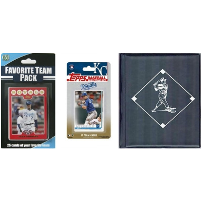 C&I Collectables 2019ROYALSTSC MLB Kansas City Royals Licensed 2019 Topps Team Set & Favorite Player Trading Cards Plus Storage Album 