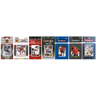 C&I Collectables BHAWKS718TS NHL Chicago Blackhawks 7 Different Licensed Trading Card Team Sets 