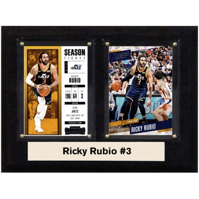 C&I Collectables 68RUBIOUTAH NBA 6 x 8 in. Ricky Rubio Utah Jazz Two Card Plaque 