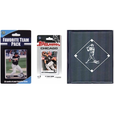 C&I Collectables 2019WHITESOXSTSC MLB Chicago White Sox Licensed 2019 Topps Team Set & Favorite Player Trading Cards Plus Storage Album 
