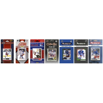 C&I Collectables NYR718TS NHL New York Rangers 7 Different Licensed Trading Card Team Sets 
