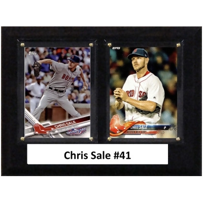 C&I Collectables 68SALE MLB 6 x 8 in. Chris Sale Boston Red Sox Two Card Plaque 