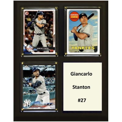 C&I Collectables 810STANTON MLB 6 x 8 in. Giancarlo Stanton New York Yankees Two Card Plaque 