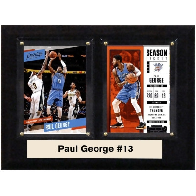 C&I Collectables 68PGEORGEOKC NBA 6 x 8 in. Paul George Oklahoma City Thunder Two Card Plaque 