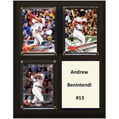 C&I Collectables 810BENINTENDI MLB 6 x 8 in. Andrew Benintendi Boston Red Sox Two Card Plaque 