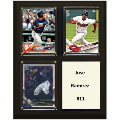 C&I Collectables 810JOSERAMIREZ MLB 6 x 8 in. Jose Ramirez Cleveland Indians Two Card Plaque 