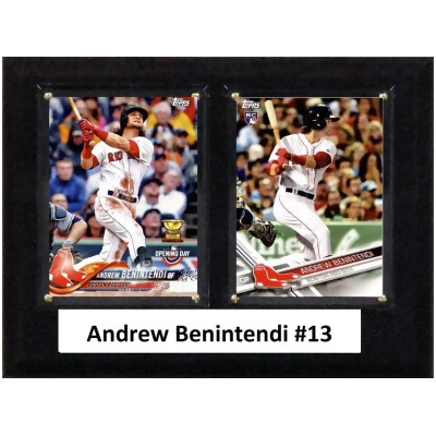 C&I Collectables 68BENINTENDI MLB 6 x 8 in. Andrew Benintendi Boston Red Sox Two Card Plaque 
