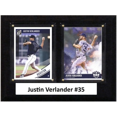 C&I Collectables 68VERLANDER MLB 6 x 8 in. Justin Verlander Houston Astros Two Card Plaque 