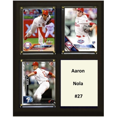 C&I Collectables 810NOLA MLB 6 x 8 in. Aaron Nola Philadelphia Phillies Two Card Plaque 