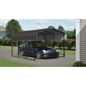 Arrow Cphc101507 10 X 15 X 7 Steel Carport Kit Charcoal From