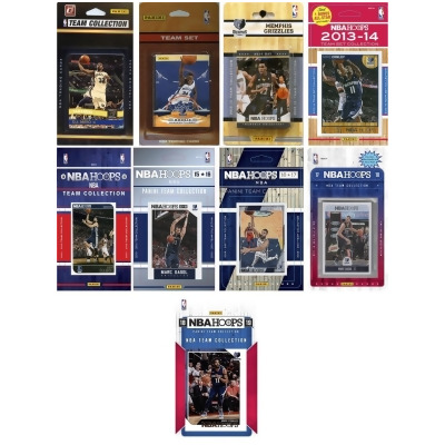 C&I Collectables GRIZZLIES918TS NBA Memphis Grizzlies 9 Different Licensed Trading Card Team Sets 