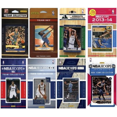 C&I Collectables TWOLVES718TS NBA Minnesota Timberwolves 7 Different Licensed Trading Card Team Sets 