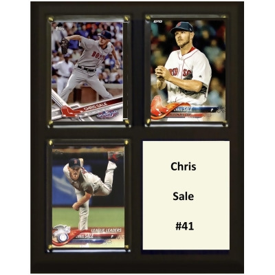 C&I Collectables 810SALE3C MLB 8 x 10 in. Chris Sale Boston Red Sox Three Card Plaque 
