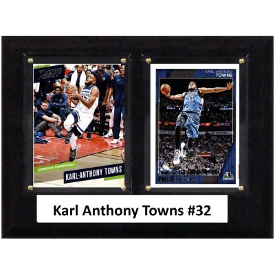 C&I Collectables 68TOWNS NBA 6 x 8 in. Karl Anthony Towns Minnesota Timberwolves Two Card Plaque 