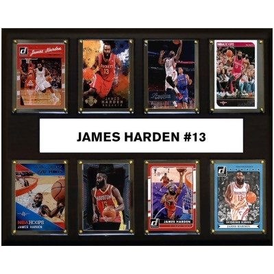 C&I Collectables 1215HARDEN8C NBA 12 x 15 in. James Harden Houston Rockets 8-Card Plaque 