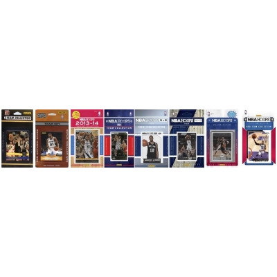 C&I Collectables SPURS818TS NBA San Antonio Spurs 7 Different Licensed Trading Card Team Sets 