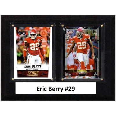 C&I Collectables 68EBERRY NFL 6 x 8 in. Eric Berry Kansas City Chiefs Two Card Plaque 
