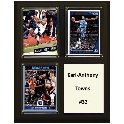C&I Collectables 810TOWNS NBA 6 x 8 in. Karl Anthony Towns Minnesota Timberwolves Two Card Plaque 