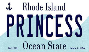 Smart Blonde M-11212 3.5 x 2 in. Princess Rhode Island State License Plate Novelty Magnet 