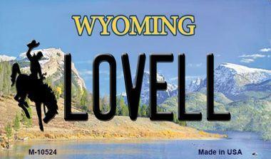 Smart Blonde M-10524 3.5 x 2 in. Lovell Wyoming State License Plate Magnet 