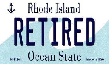 Smart Blonde M-11201 3.5 x 2 in. Retired Rhode Island State License Plate Novelty Magnet 