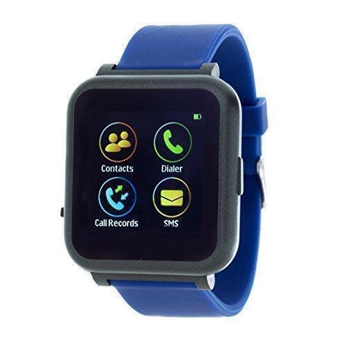 RBX Active RBXTR011BL Digital Smart Watch with Square Dial & Rubber Strap, Blue